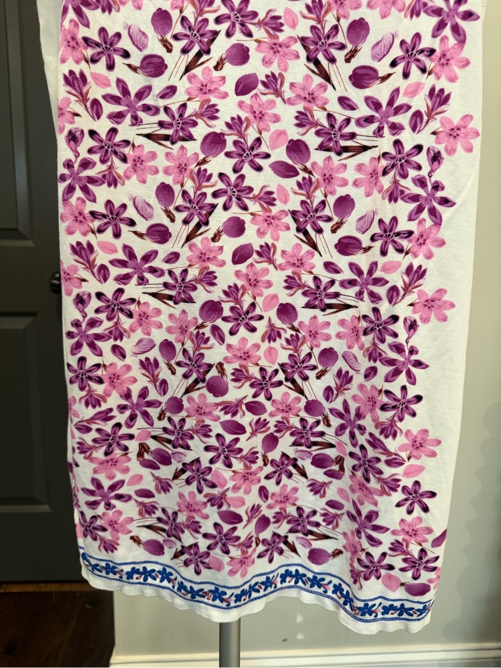 Max Studio White Pink Purple Floral Shift Dress XS - Picture 16 of 16